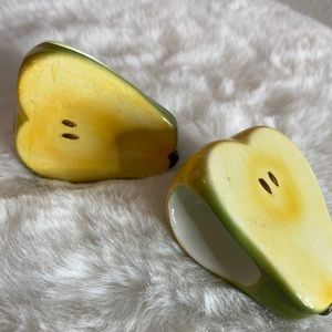 Pear Napkin Rings Vintage Boho